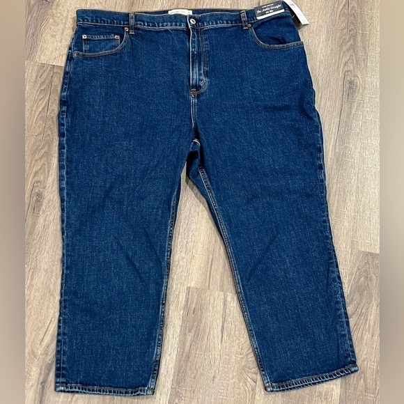NWT Abercrombie & Fitch Curve Love 35 20’s Ultra High Rise Ankle Straight Jeans - Picture 1 of 12